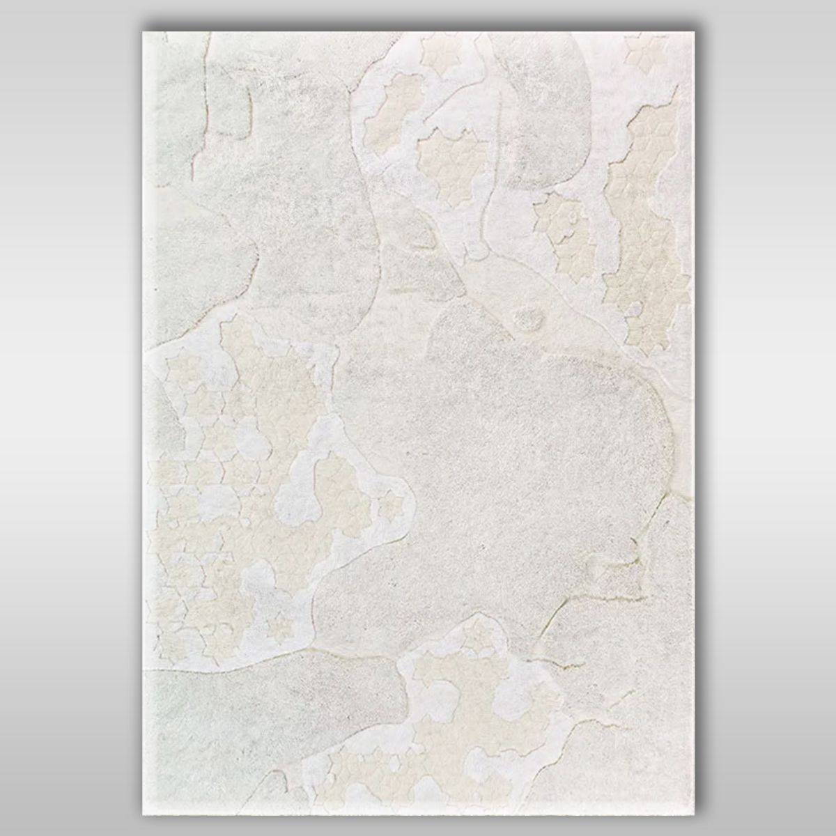 Pure White 1 Area Rug | New Zealand wool, Silk, Beads, Lurex Luxury Rug